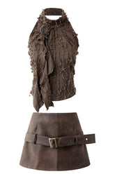 Schickes 2000er-Jahre-Outfit, 2-teiliges Set