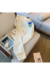 Jean indie taille haute chic d'automne