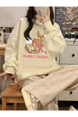 Fall Chic Letter Printing Loose Hoodie