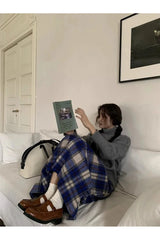 Jupe midi à carreaux Classic Academia