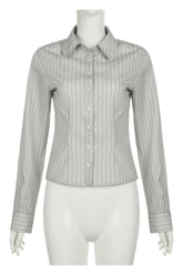 Klassische Nadelstreifenbluse