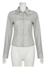 Classic Pinstripe Blouse