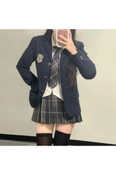 Klassisches Preppy-Schuloutfit-Set