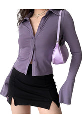 Clean Girl – Ausgestellte Bluse und Hemd mit langen Ärmeln