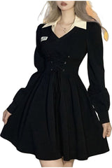 Robe preppy à bandes style collège