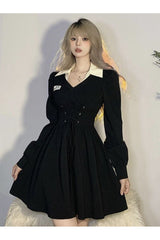 Robe preppy à bandes style collège