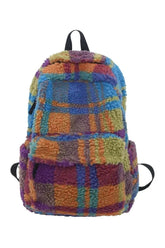 Bunter Patchwork-Sherpa-Rucksack