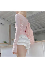 Coquette Style Ribbons Tie-up Tee