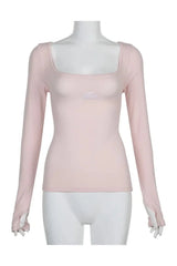 Coquette Style Ribbons Tie-up Tee