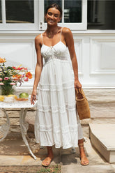 Cora Lace Trim A-line Maxi Sundress-Sunfere