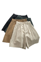 Retro-Shorts aus Baumwollleinen