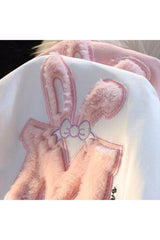 Cotton Rabbit Ear Pink T-shirt