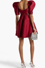 Cathy Puff Sleeve Cutout Mini Dress