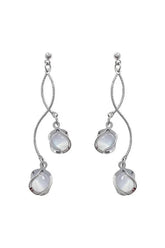 Kristall-Twirl-Tropfenohrringe