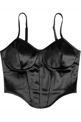 Curved Hem Satin Cami Top