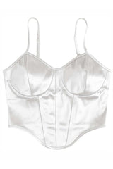 Curved Hem Satin Cami Top