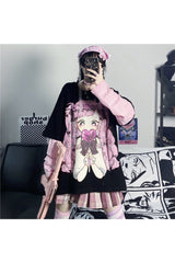 Cute Anime Print Long-Sleeved T-Shirt