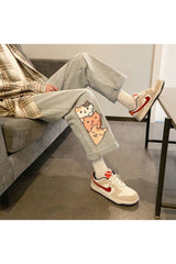 Herbst Süße Kawaii Katzen Jeans