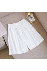 Cute Solid Cotton Linen Shorts