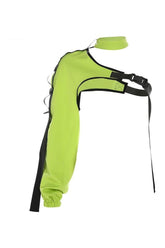 Cyber Y2k One-Shoulder-Crop-Top