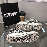 Zebra Canvas Black White Shoes BE786
