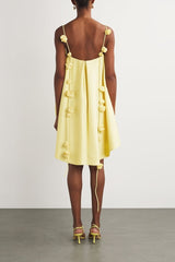 Emma Spaghetti Strap Rose Detail Mini Dress