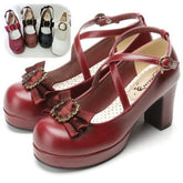 4 colors Lolita Princess Bow Shoes