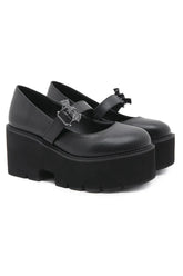 Dunkle Fledermaus Charm Chunky Schuhe