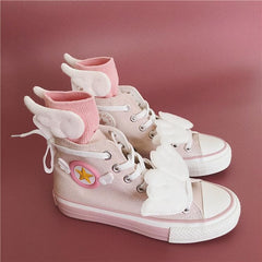 Pink Cardcaptor Sakura Wings Canvas Shoes