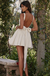 Debby Bow-tie Backless Mini Dress-Sunfere