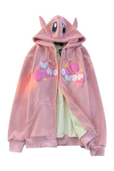 Sweat à capuche ample avec broderie Fall Devil