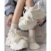Sweet Stylish Chic White Bow Sneakers ON875