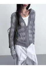 Sweat à capuche gris en tricot effet vieilli pour l'automne