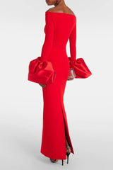 Virginia Off Shoulder Oversized Cuffs Maxi Dress