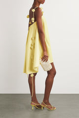 Emma Spaghetti Strap Rose Detail Mini Dress