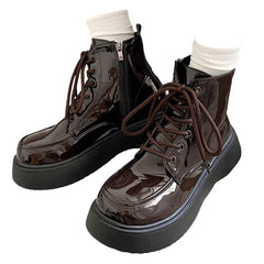 Vintage Lacquered Design Boots