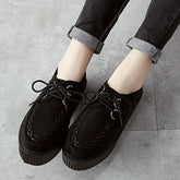 Black Retro Harajuku Shoes