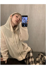 Fall Edgy Black Fishnet Jacket