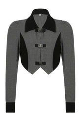 Elegantes Langarm-Crop-Top