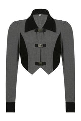 Elegant Long Sleeve Crop Top