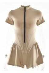 Elegant Zip-up Long Sleeve Tracksuit