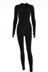 Elegant Zip-up Long Sleeve Tracksuit