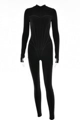 Elegant Zip-up Long Sleeve Tracksuit