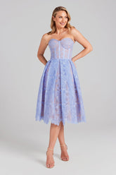 Elsie Corset Lace Midi Gown Dress-Sunfere