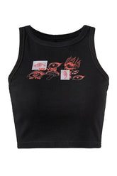 Crop Top mit Augenporträt