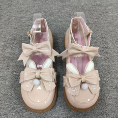 3 Colors Bunny Bow Lolita Pastel Shoes