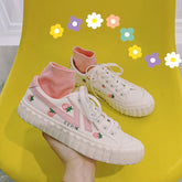 Strawberry Print Platform Sneakers YP558
