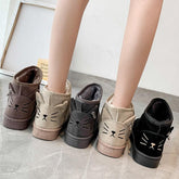 Black/Grey/Beige/Khaki Cute Cat Snow Boots