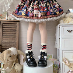 Bear Bow Fuzzy Ball Lolita Snow Boots