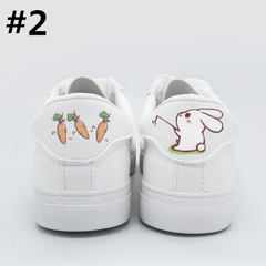 White Kawaii Ainmal Sneakers